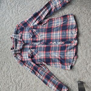 44° North Plaid Button Down Shirt - Red, Blue, and White